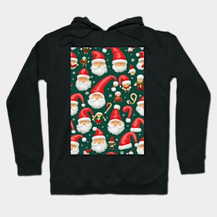 Christmas Seamless Pattern, Santa Claus #3 Hoodie